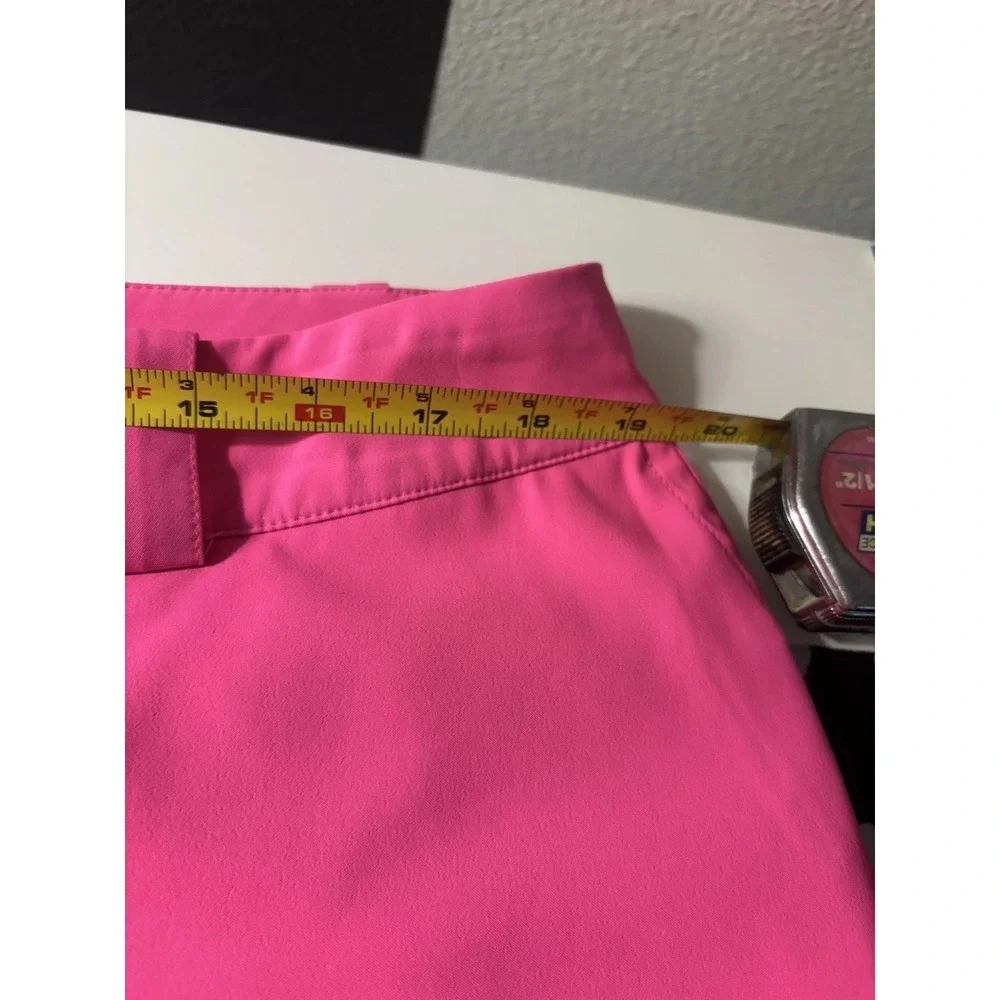 Nike 14 Golf Tour‎  Performance Womens zip Skort Pockets Logo Hot Pink Sporty